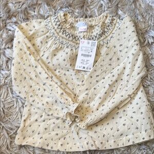 Zara Cream and Black Kids Blouse